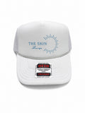 White + Teal skin lounge trucker hat